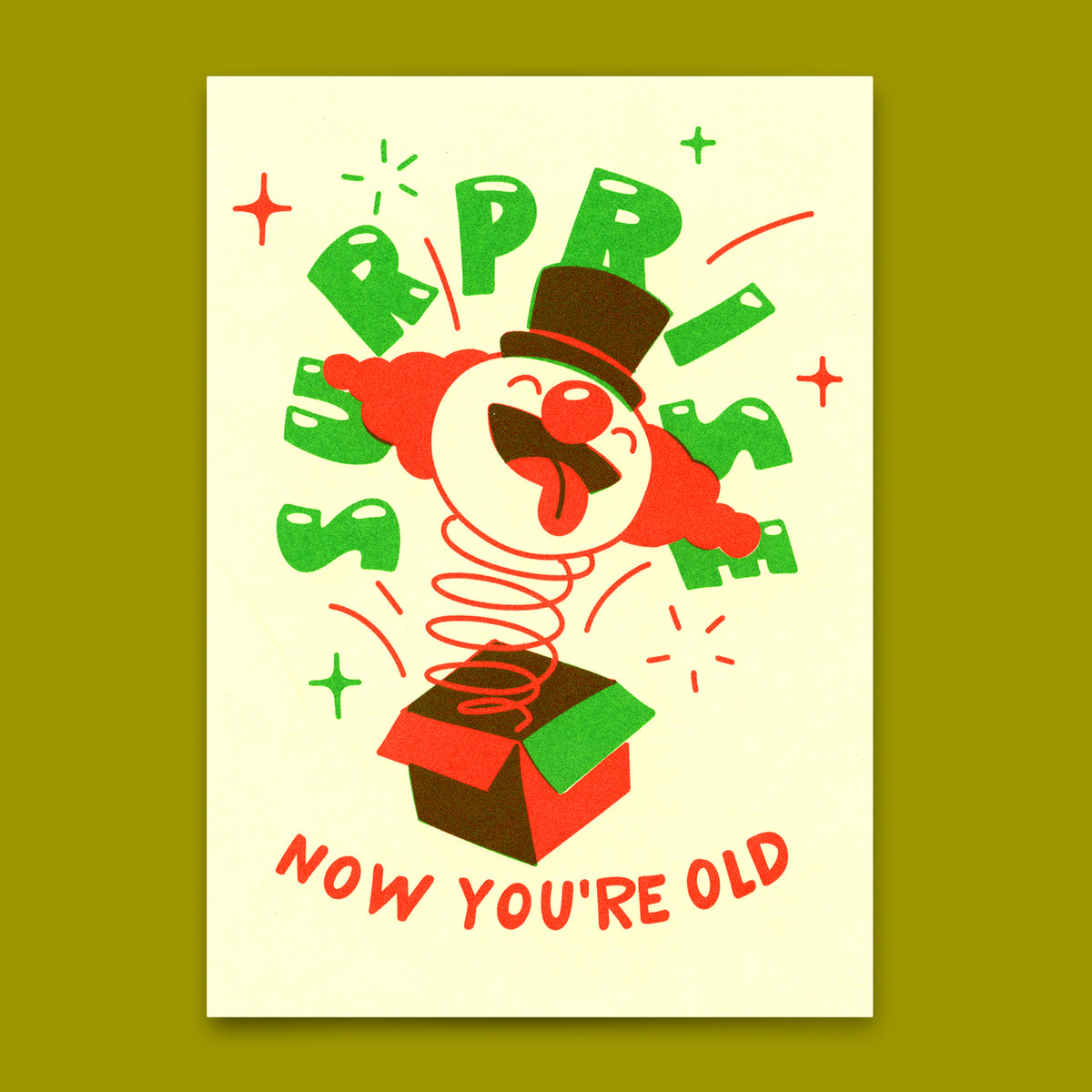 Deli Cards Postkarte "Surprise old" | Lustige Karte zum Geburtstag