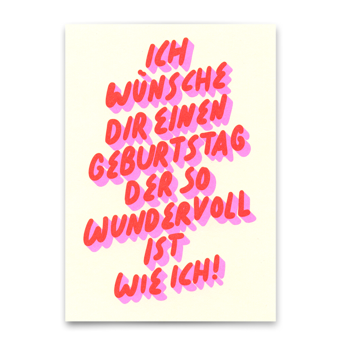 Deli Cards Postkarte "Geburtstag wundervoll wie ich" | Lustige Karte zum Geburtstag