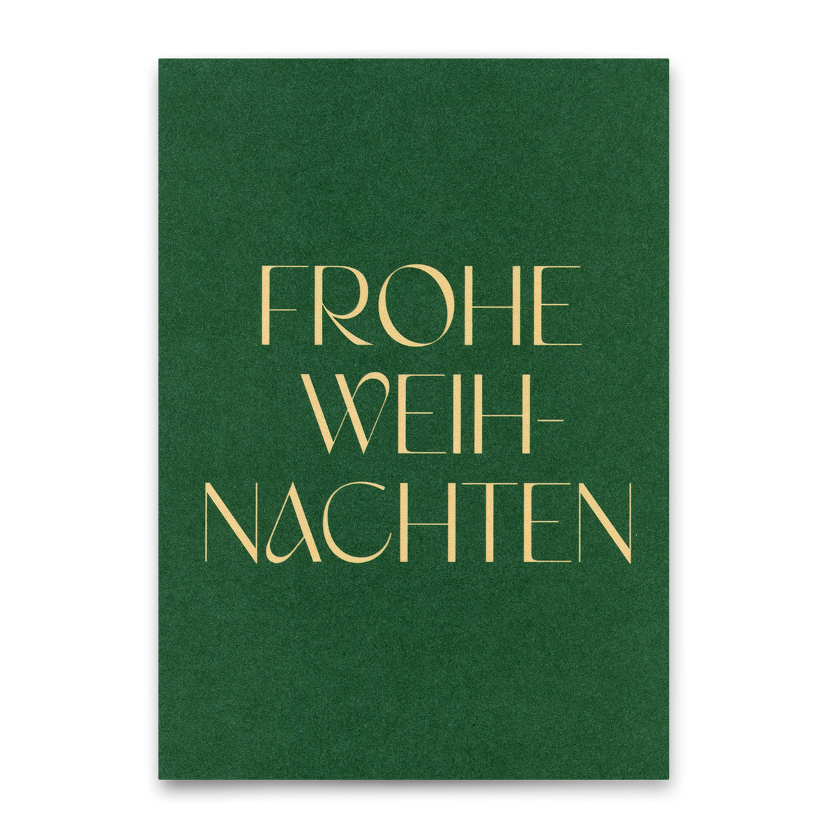 Deli Cards Postkarte "Frohe Weihnachten Grün" | Schöne Postkarte zu Weihnachten