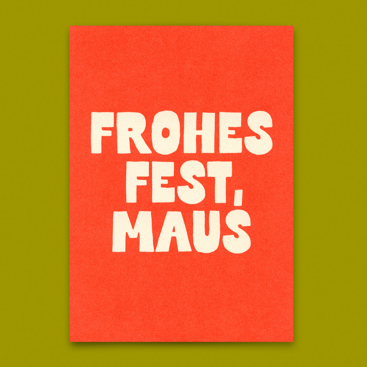 Deli Cards Postkarte "Frohes Fest Maus" | Coole Postkarte zu Weihnachten