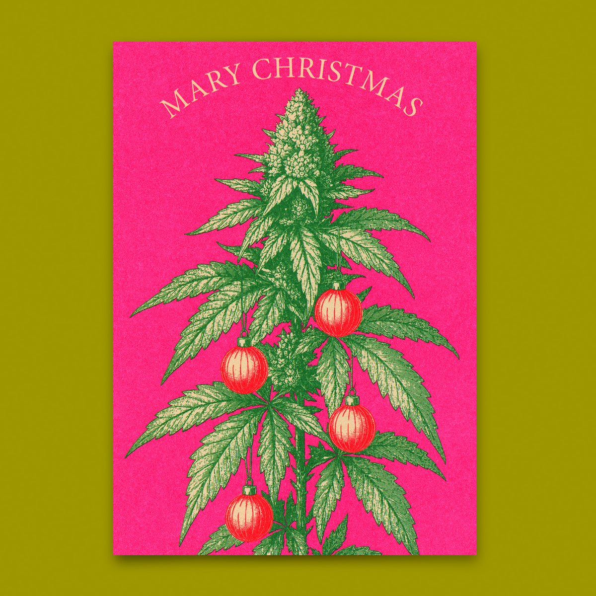 Deli Cards Postkarte "Mary Christmas" | Lustige Postkarte zu Weihnachten