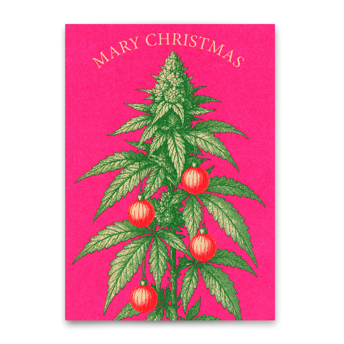 Deli Cards Postkarte "Mary Christmas" | Lustige Postkarte zu Weihnachten