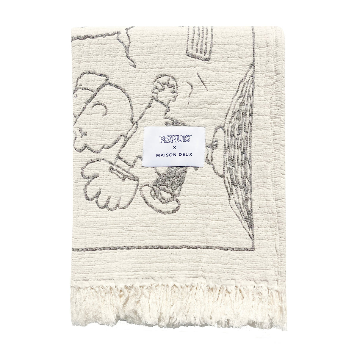 Maison Deux Decke “Peanuts Comic Baseball” 130x200 cm | Maison Deux