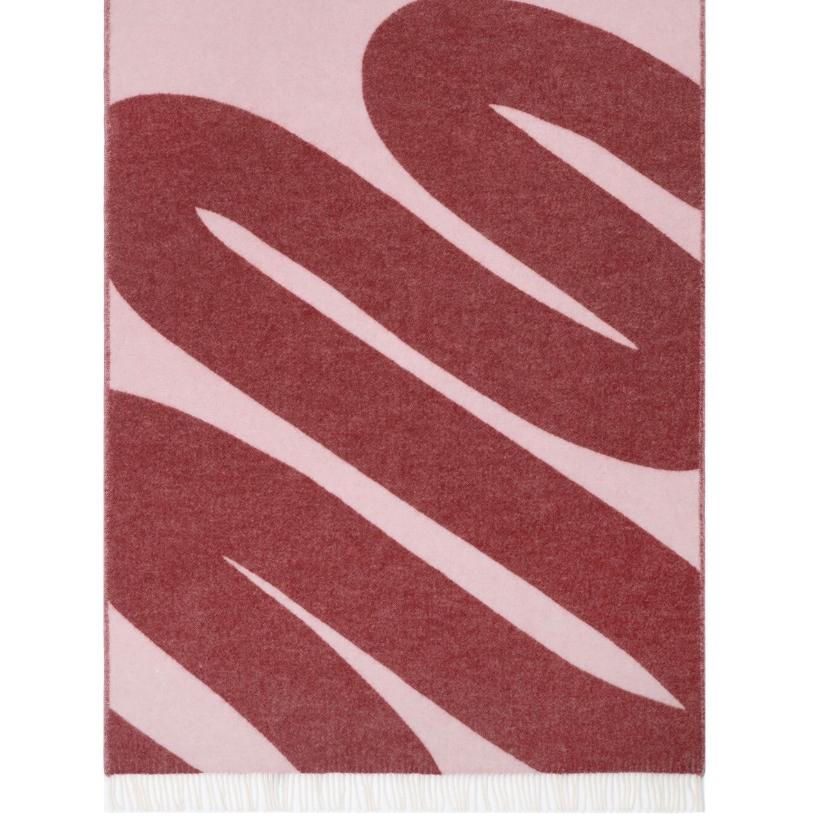Maison Deux Decke “Swirl” Rosa Bordeaux | 100% Wolle | Maison Deux