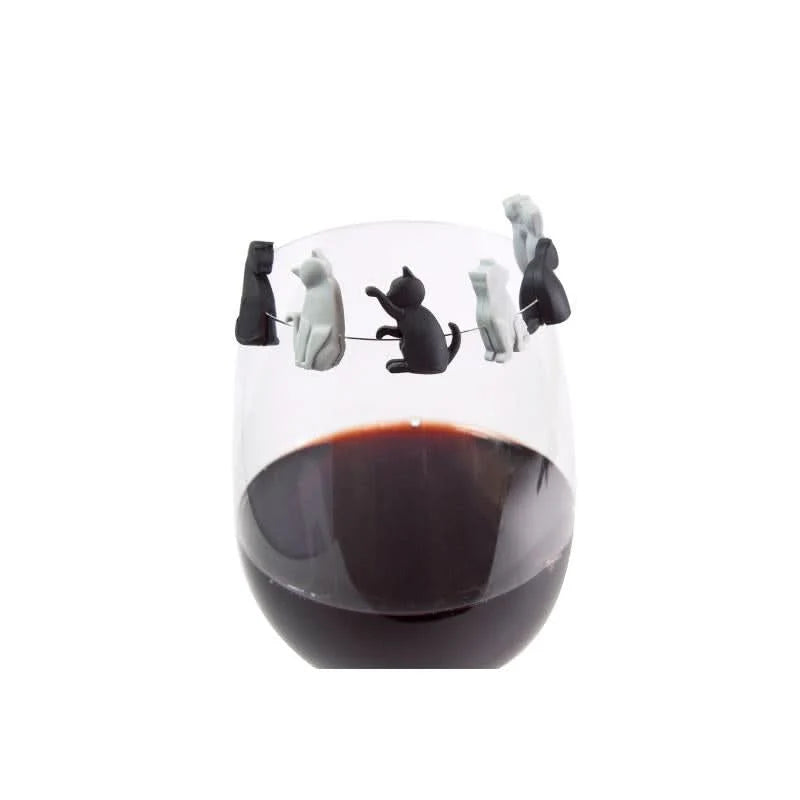 WINKEE Drink Markers “Kätzchen” | Glasmarkierer Set | WINKEE