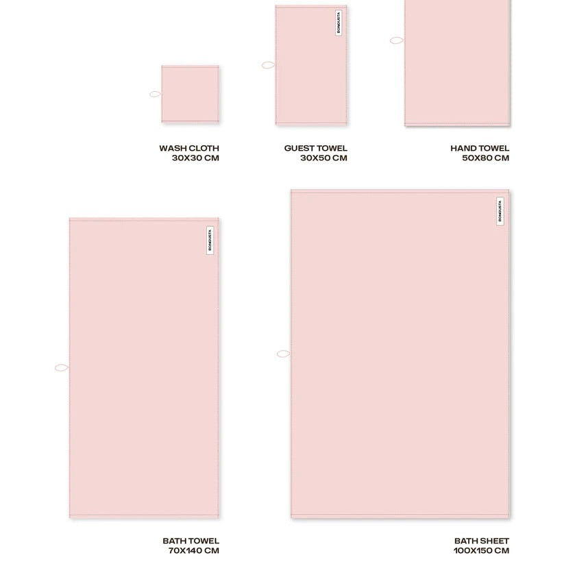 BONGUSTA Badelaken „Naram Blush 100×150 cm“ | Groß & gemütlich | BONGUSTA