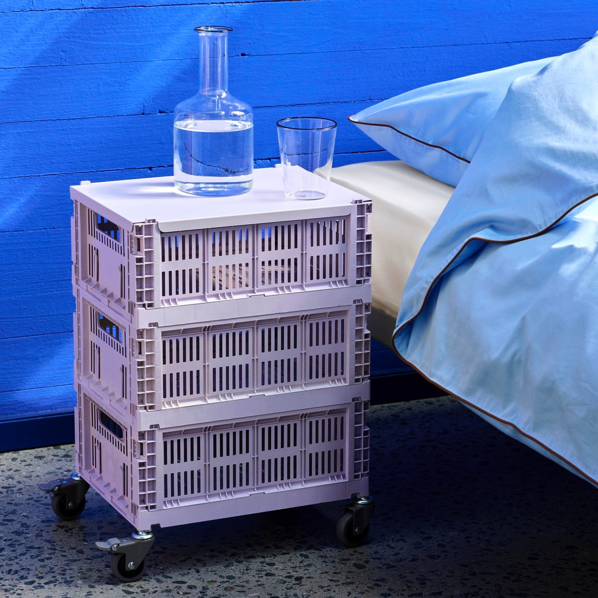 HAY Faltbox „Colour Crate Medium Lavender“ | Vielseitig & soft | HAY