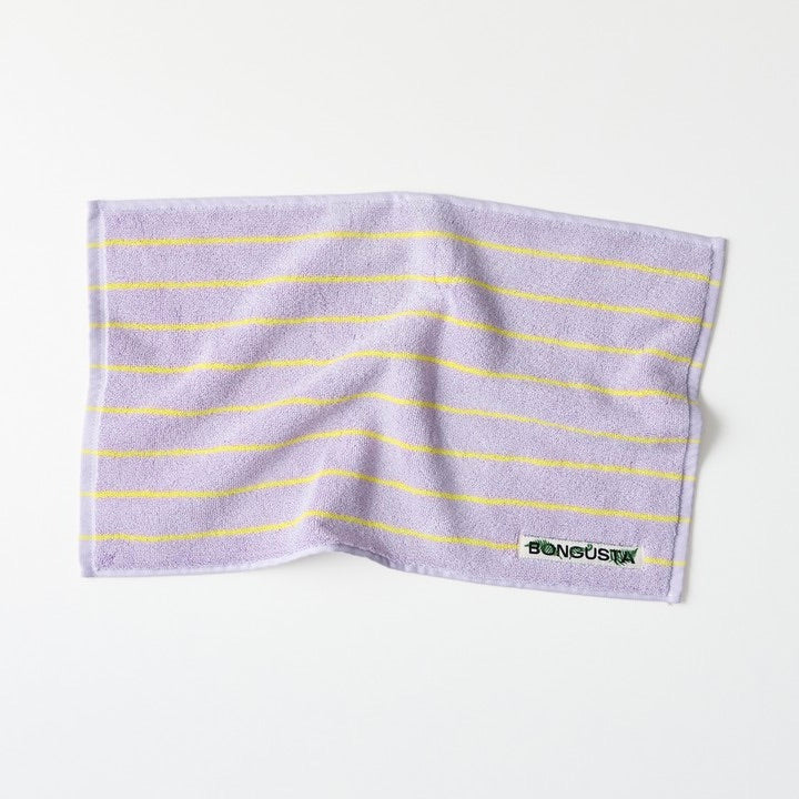 BONGUSTA Gästehandtuch “Naram Lilac & Neon Yellow” 30x50 cm | BONGUSTA