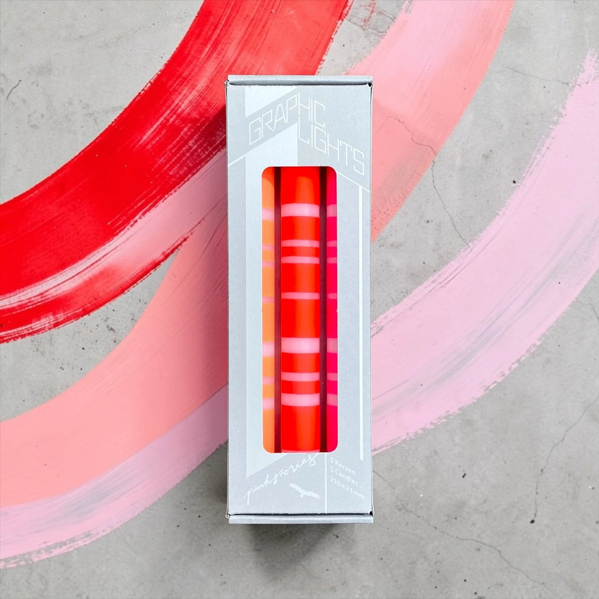 pinkstories Stabkerzen “Graphic Lights Lines 201” 3er-Set | pinkstories