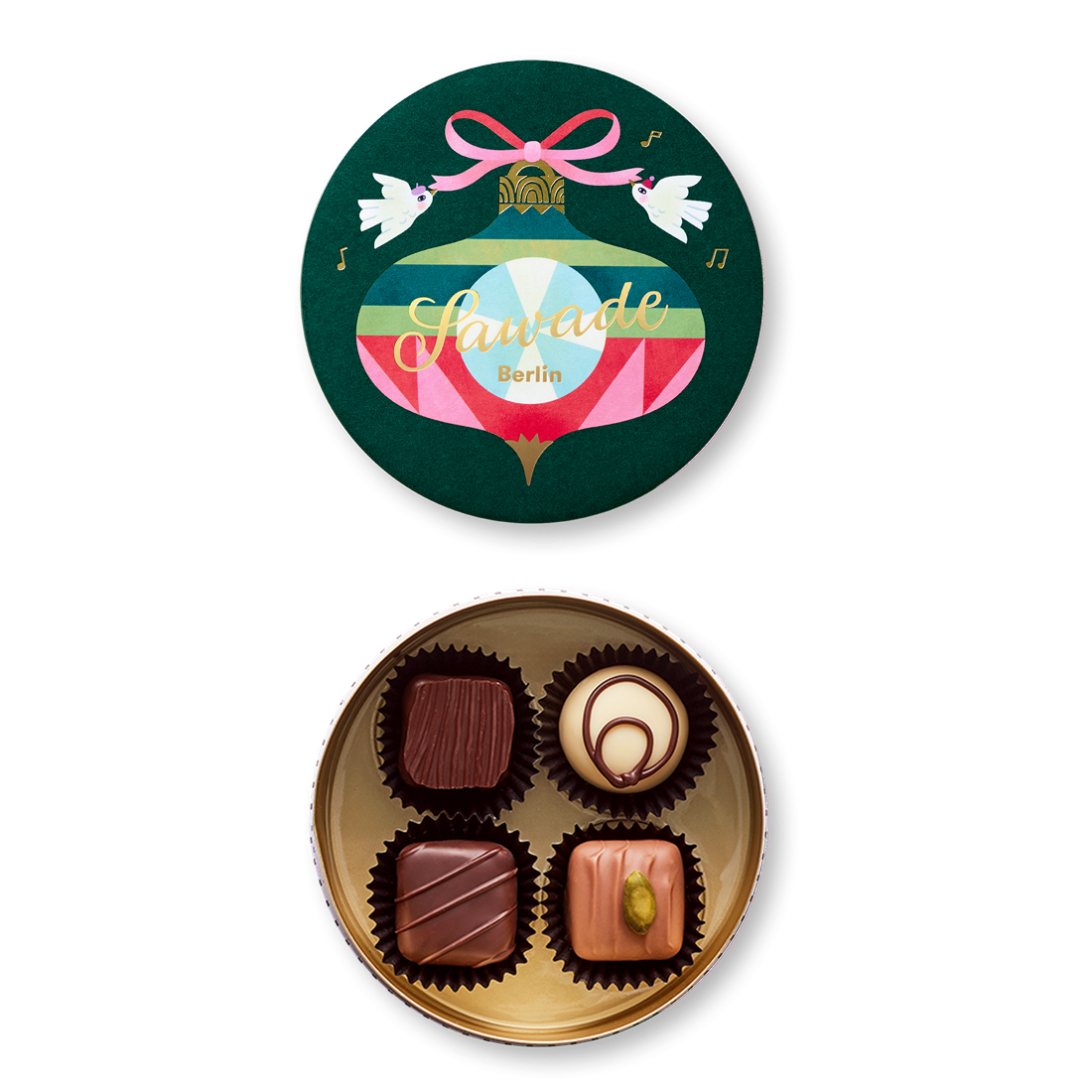 Pralinenschachtel „Schmuckstück“ | Alkoholfreie Pralinen | Sawade