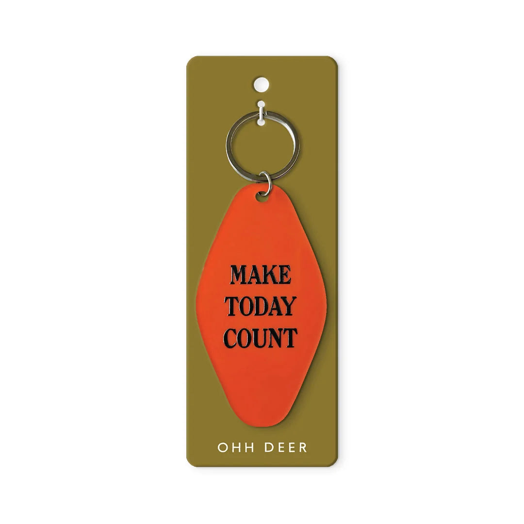 Ohh Deer Schlüsselanhänger “Make today count” | Retro Motel Key Tag | Ohh Deer