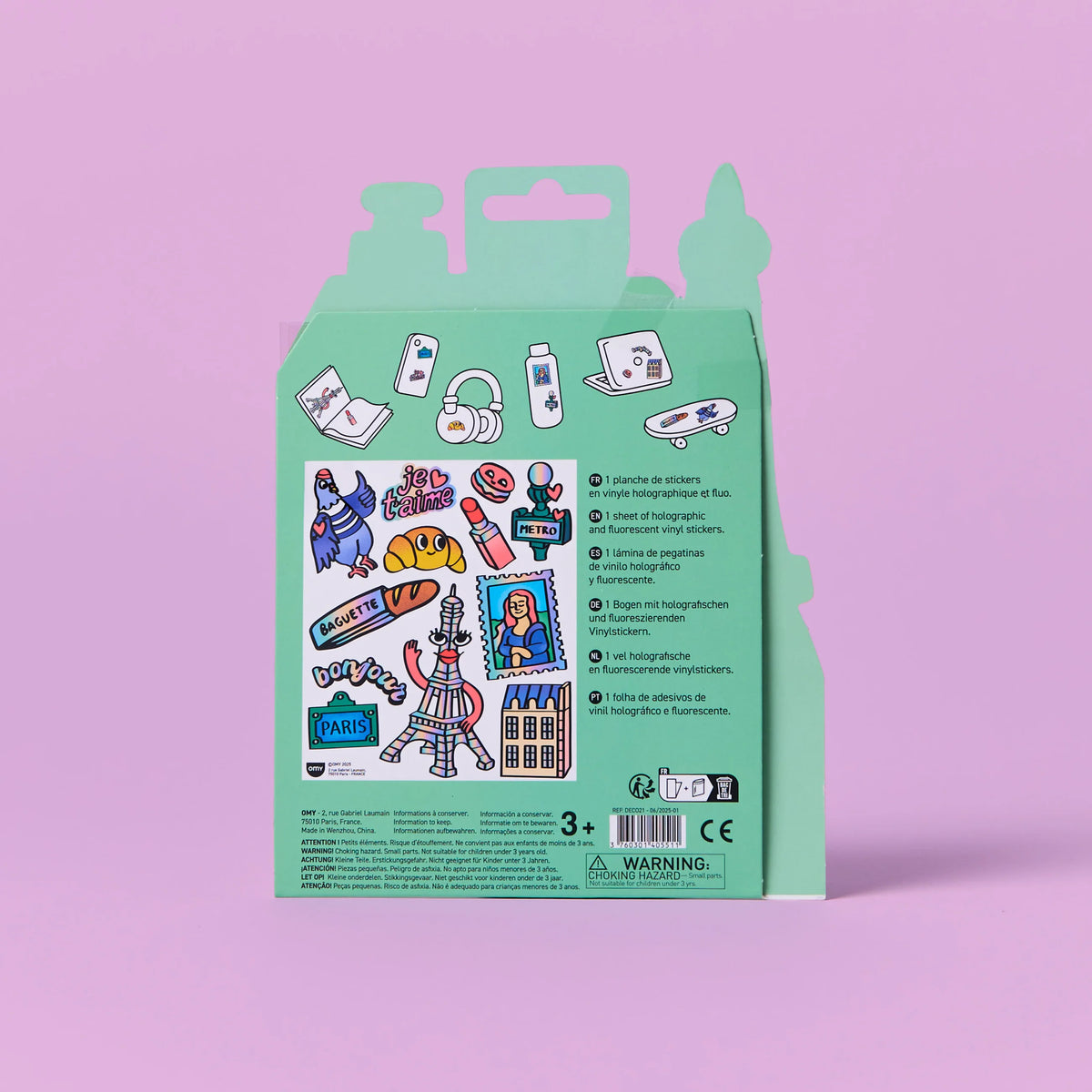 OMY Sticker „Big Paris“ | extra groß & farbenfroh | OMY