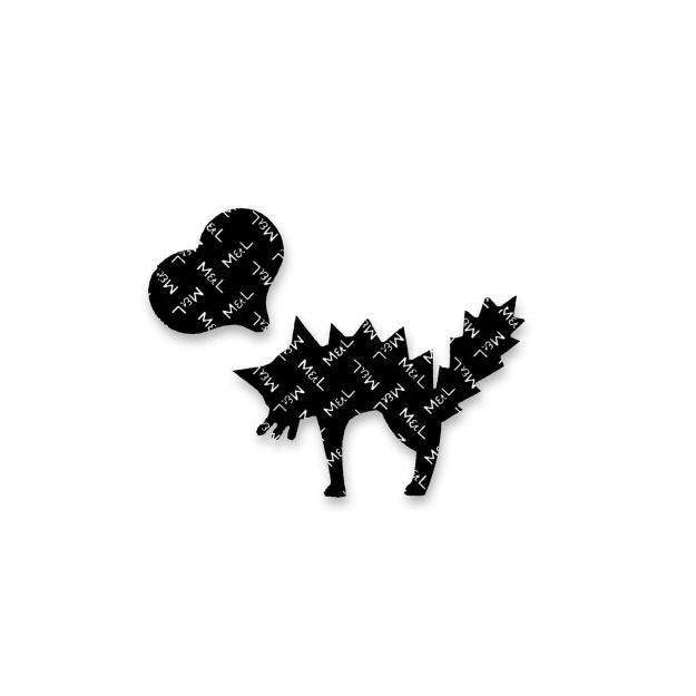 Macon&Lesquoy Stick zum Aufbügeln “Rotes Herz & Schwarze Katze” | Liebe & Magie | Macon&Lesquoy