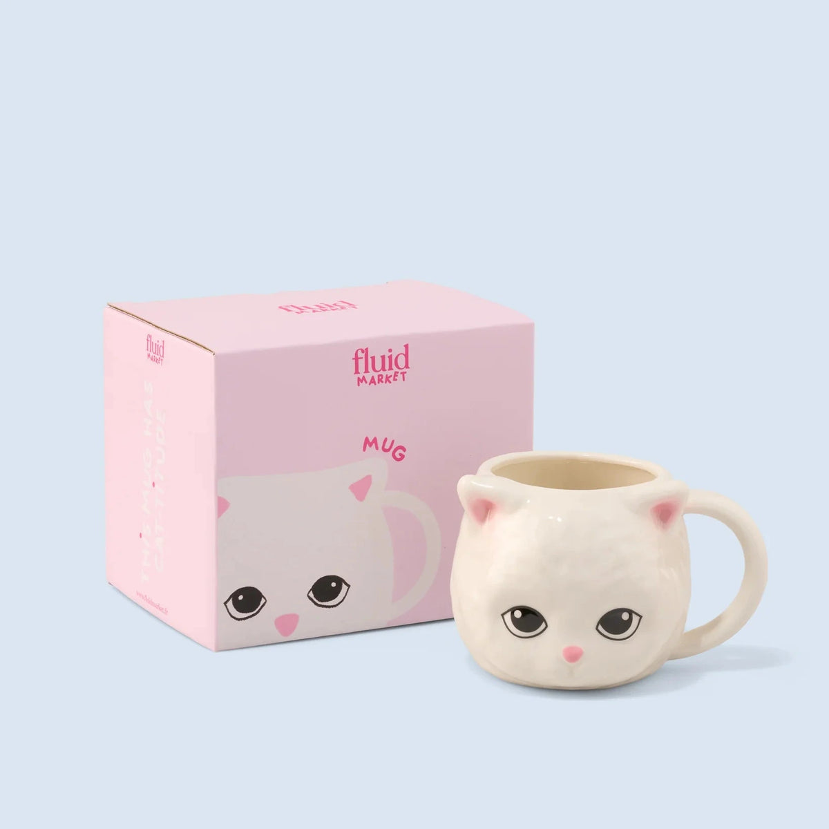 Fluid Market Tasse „Cat“ | Verspieltes Katzenmotiv | Fluid Market