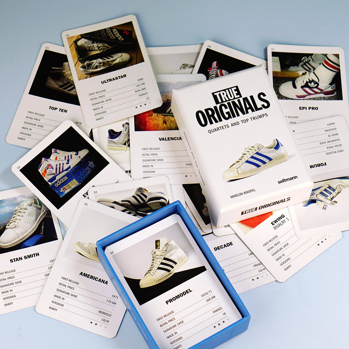 Seltmann Publishers Quartett “The Originals” | Sneakerlegenden zum Sammeln | Seltmann Publishers