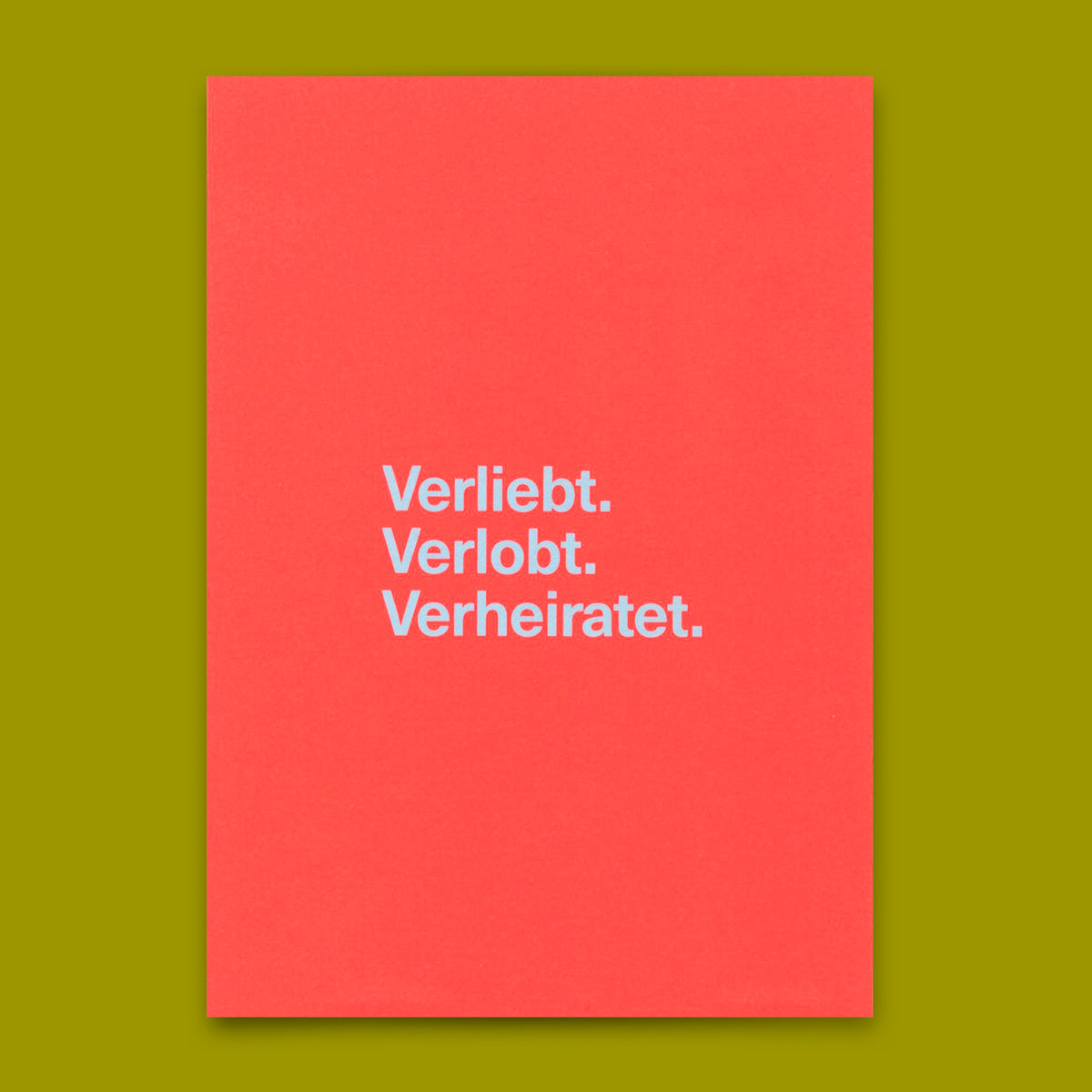 Deli Cards Postkarte "Verliebt. Verlobt. Verheiratet." | Besondere Karte zur Hochzeit