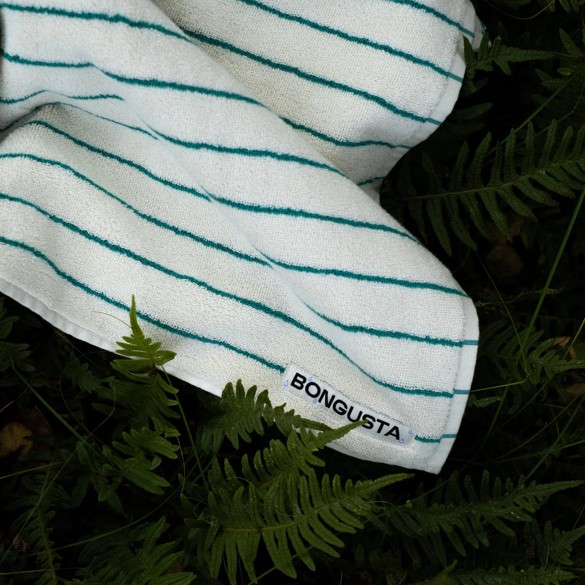 BONGUSTA Waschlappen BONGUSTA “Naram Pure White & Grass” | 30x30cm | Sanfte Farben