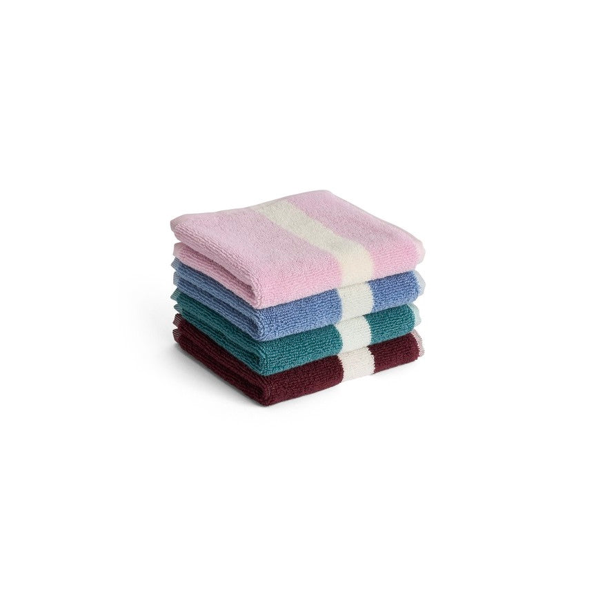 HAY Waschlappen „Stripe Burgundy“ 30x30cm | Modernes Bad | HAY