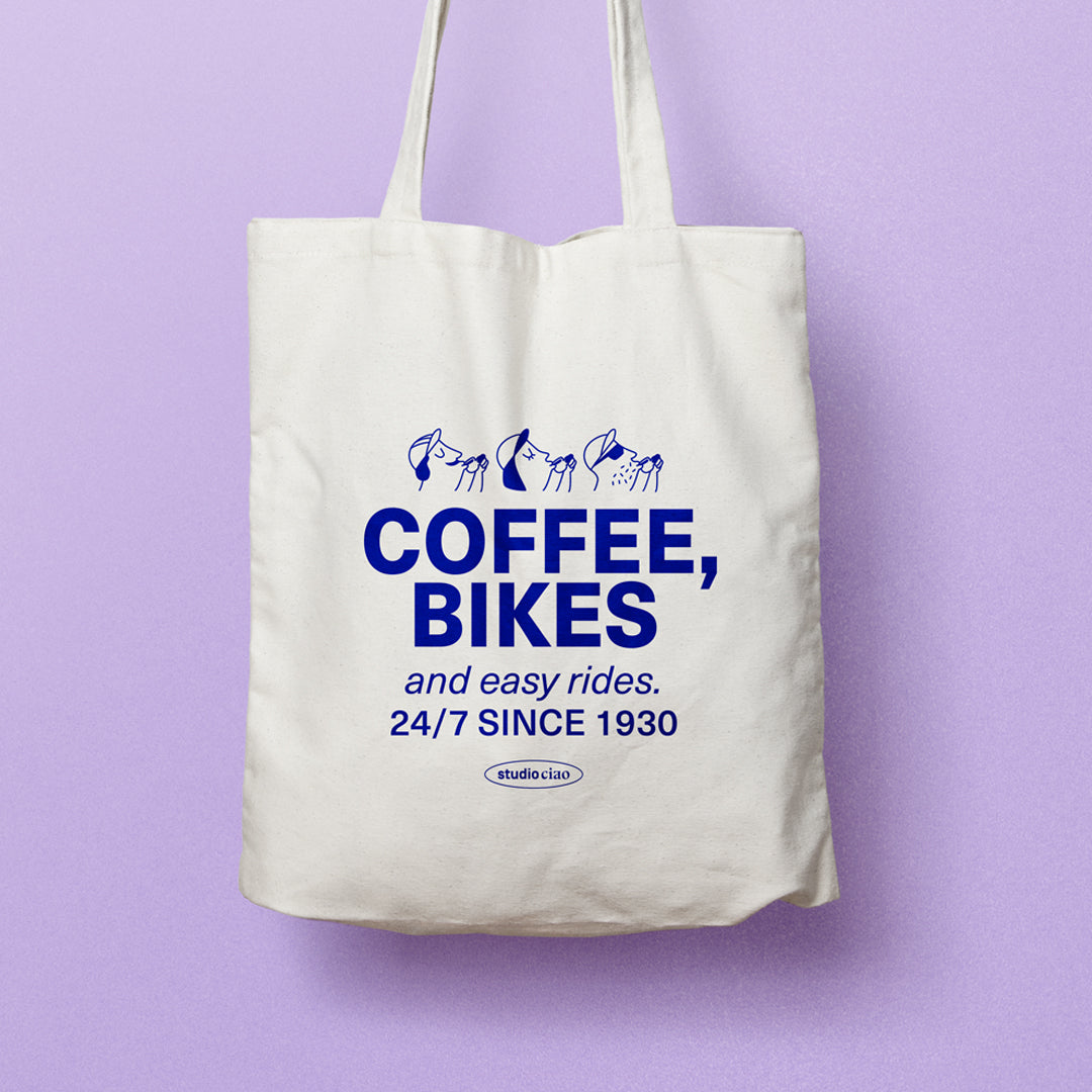 Viel Spass Studio Stofftasche "Coffee, Bikes and easy rides" | studio ciao