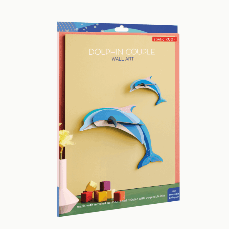 studio ROOF Wanddeko studio ROOF “Dolphin Couple” | Verspielte Delfin-Deko aus Karton