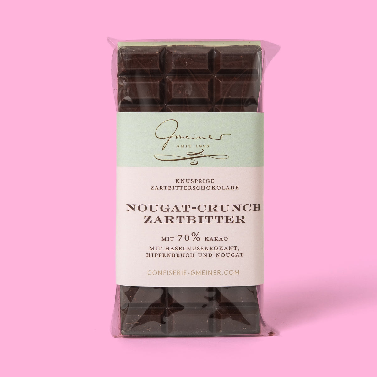 Schokolade “Nougat Crunch” Zartbitter | Confiserie Gmeiner