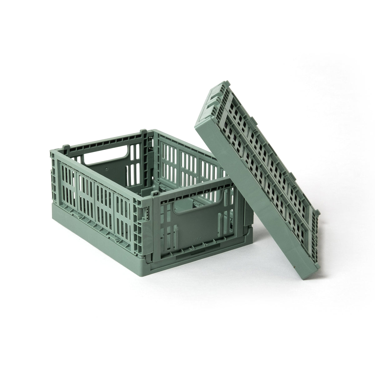 HAY Faltbox „Colour Crate Mini Sage Green“ (2 Stk.) | Klar & zeitlos | HAY