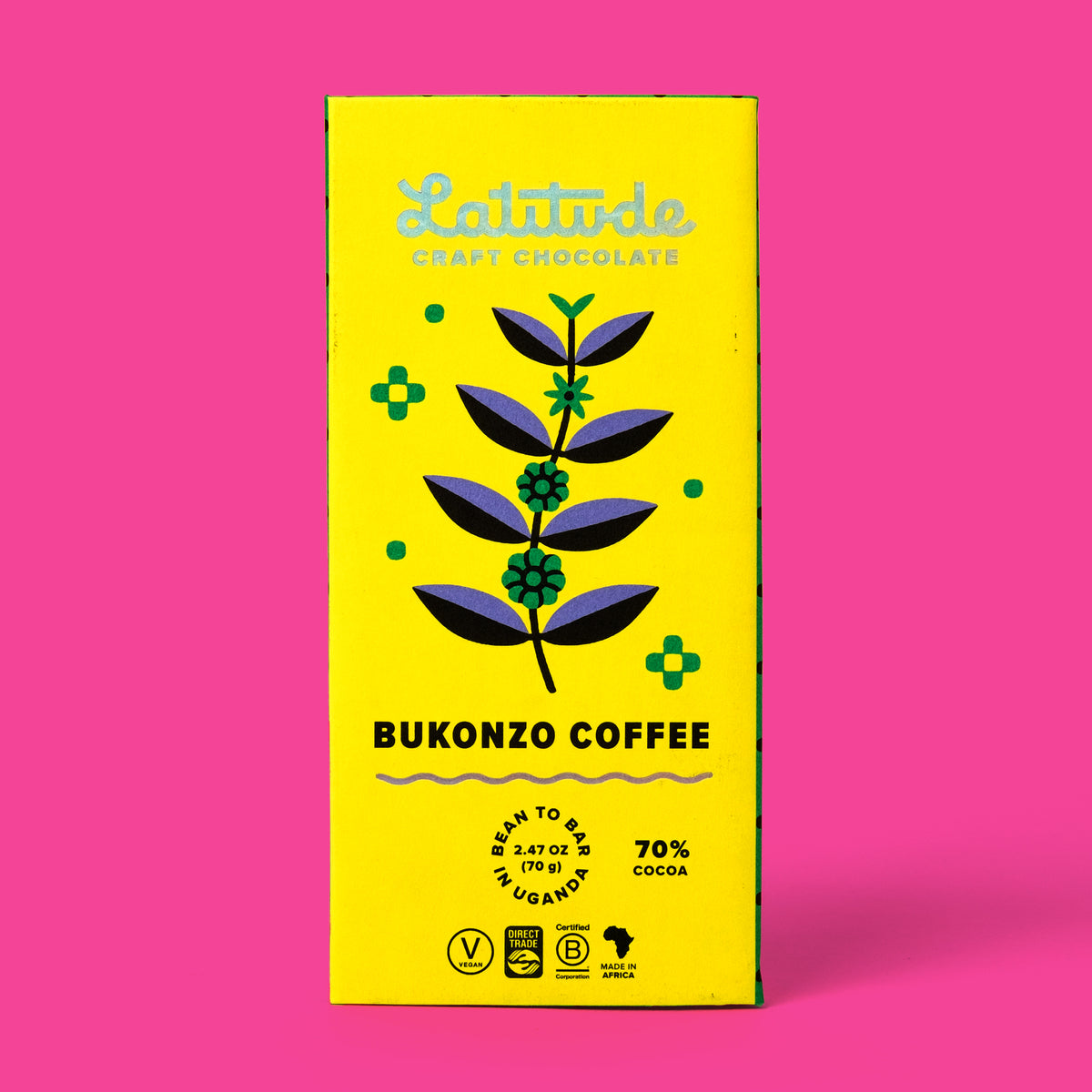 Latitude Schokolade „Bukonzo Kaffee 70%“ 70g | Mit Kaffee | Latitude