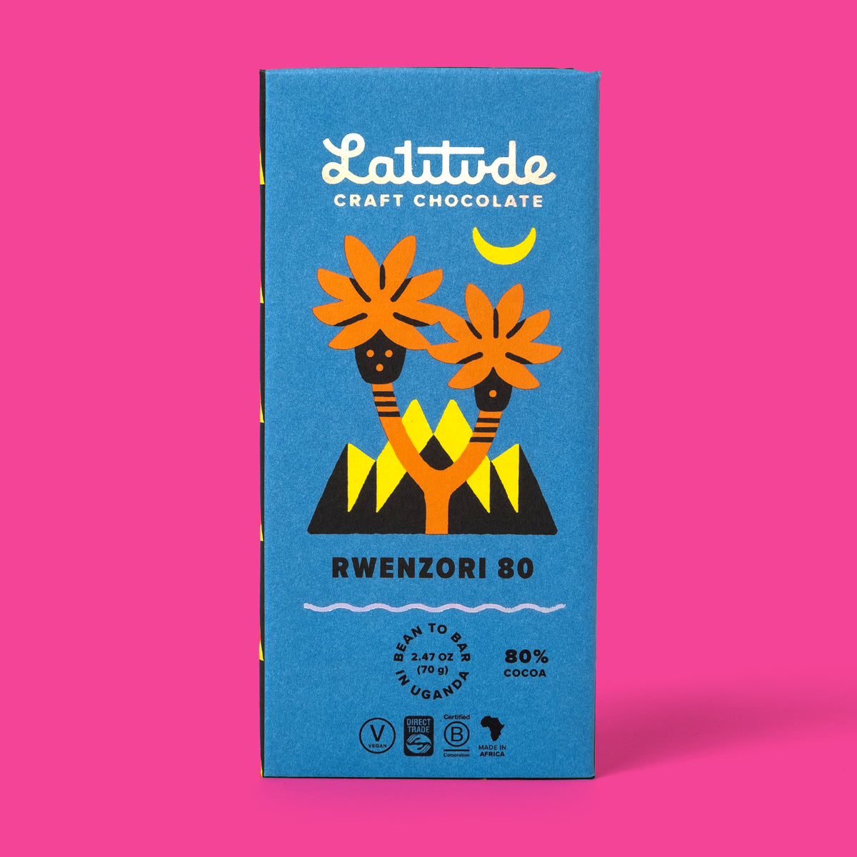 Latitude Schokolade „Rwenzori 80%“ 70g | Intensiver Kakao | Latitude