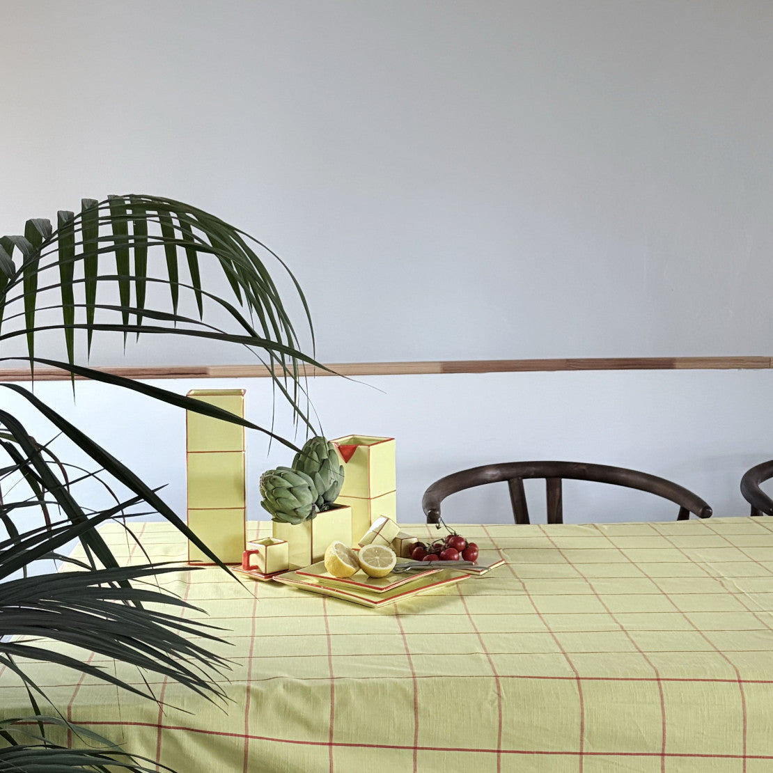 Table Machine Tischdecke “Tile” 200 x 150 cm Yellow & Orange | Statement Design | Table Machine