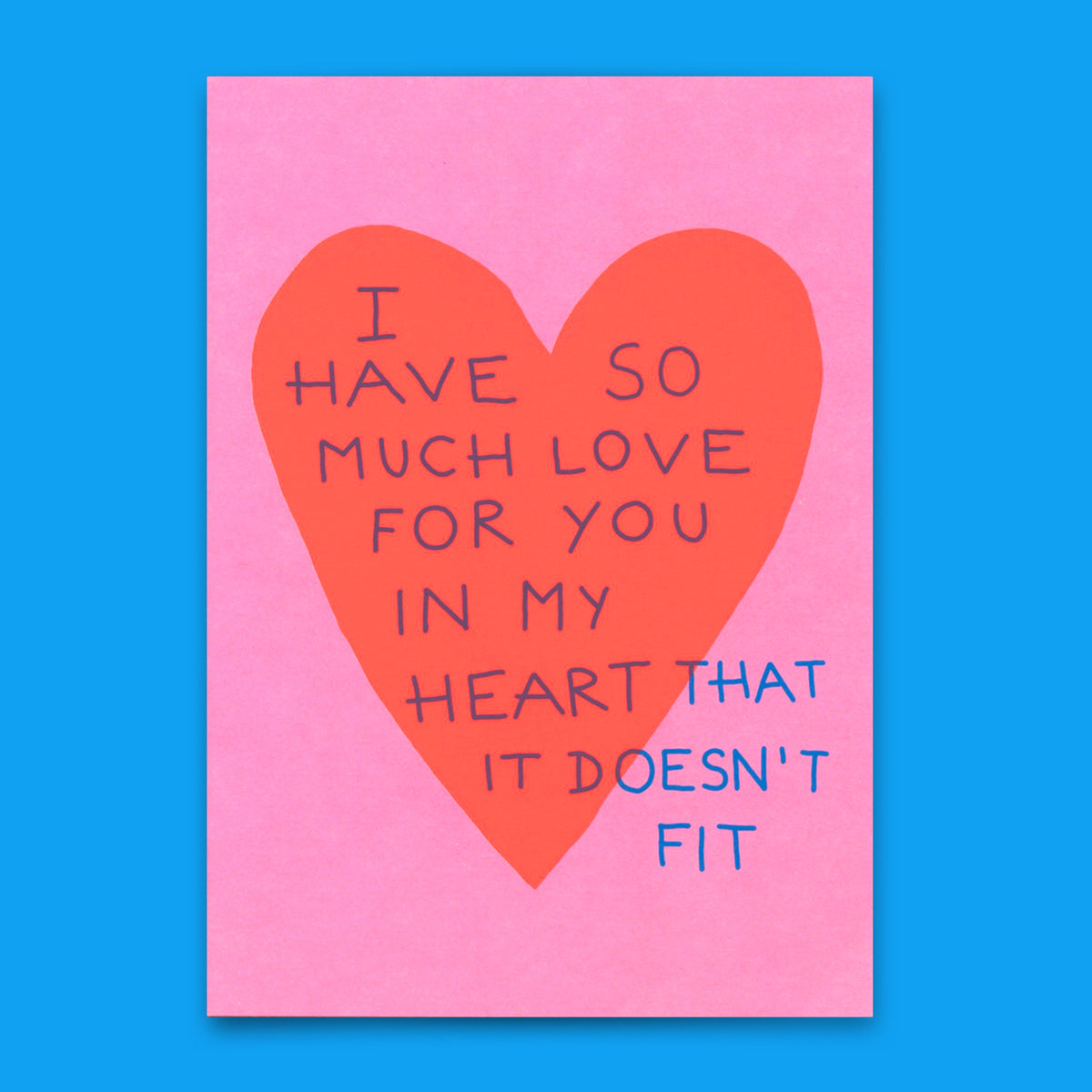 Deli Cards Postkarte "I have so much love for you" | Schöne Karte für Verliebte