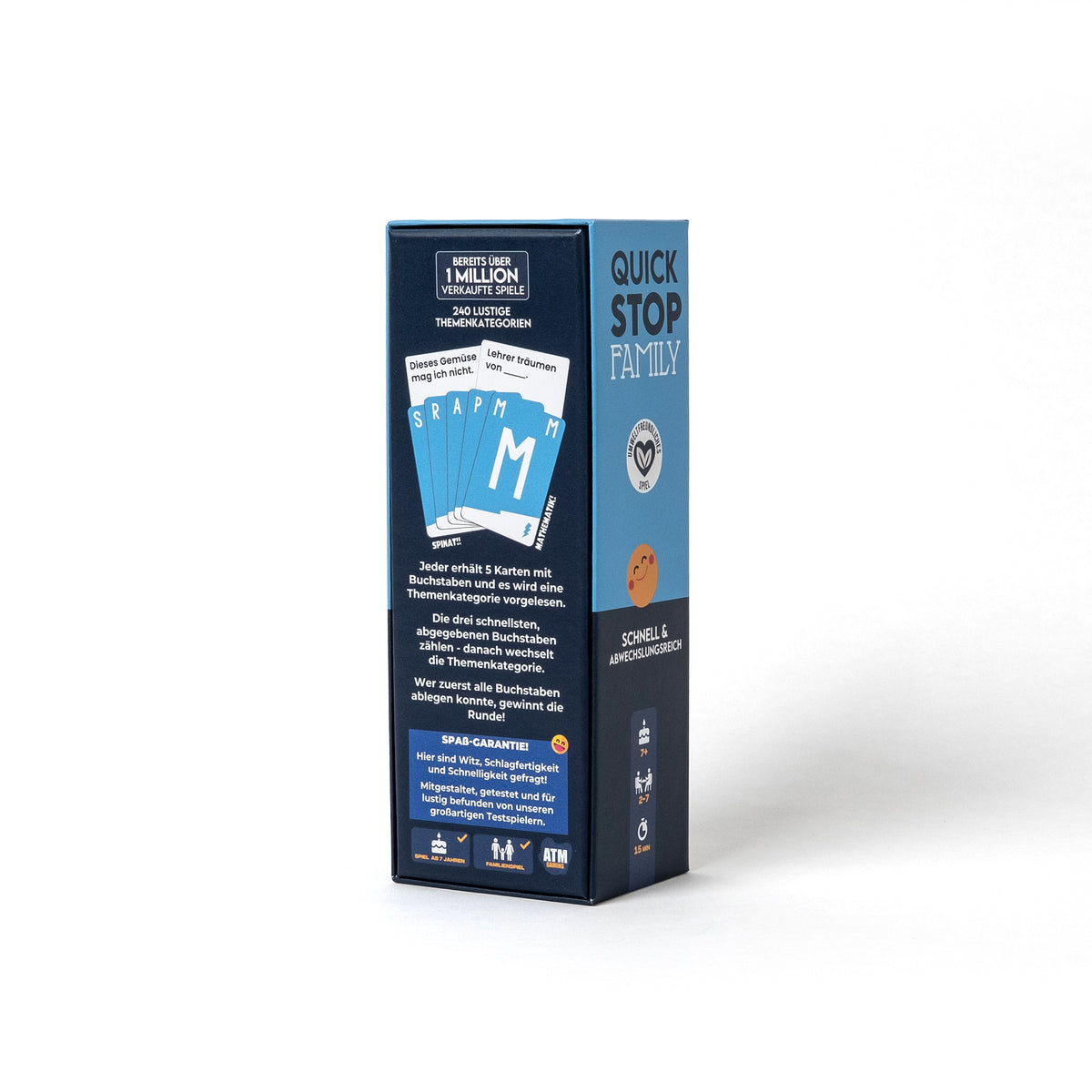 ATM Gaming Kartenspiel “Quickstop Familien-Edition” | Das Buchstabenspiel | ATM Gaming