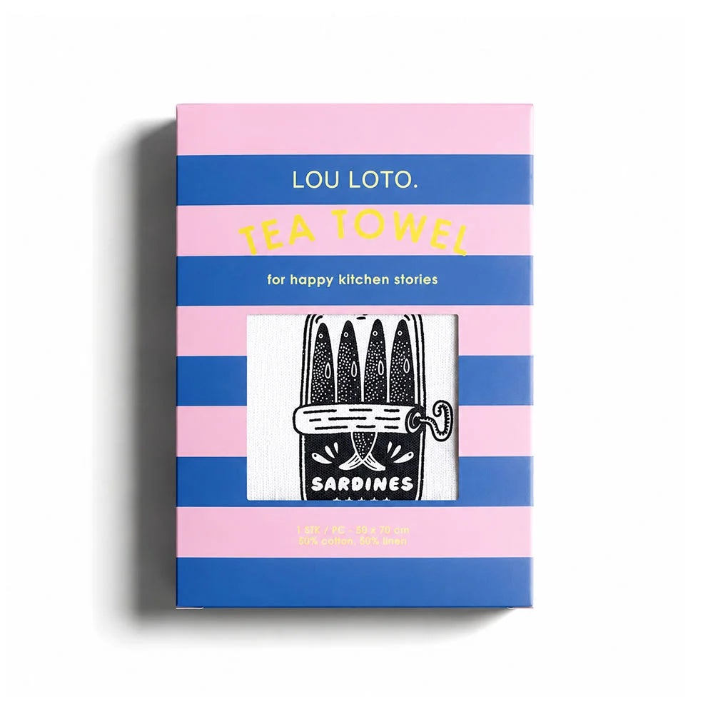 Lou Loto Geschirrtuch “Sardinen” | Maritimes Design | Lou Loto
