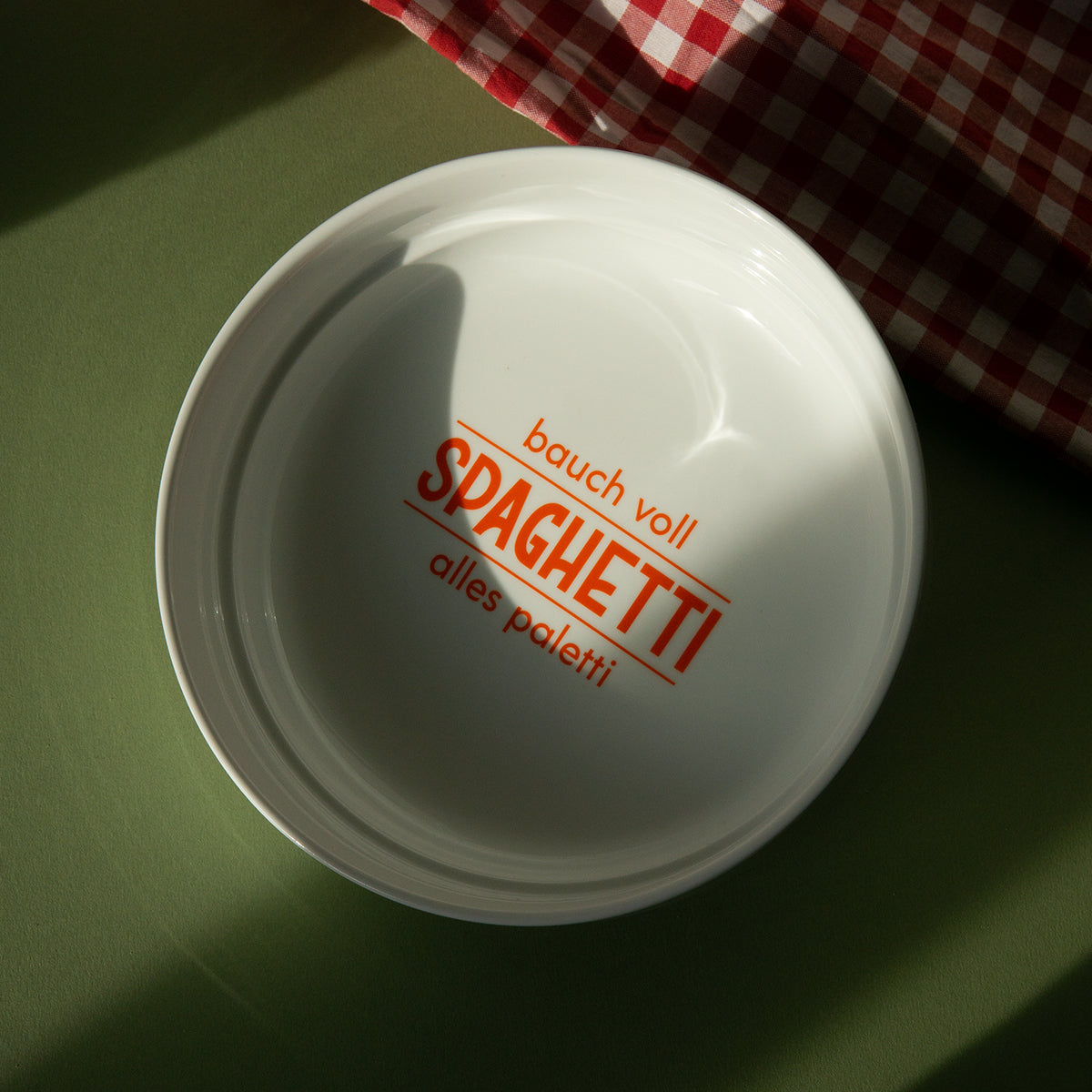 Viel Spass Studio Teller "Bauch voll Spaghetti, alles paletti" | studio ciao