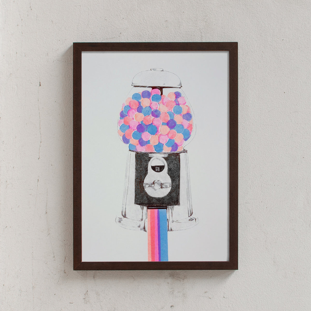 lillillustration Riso Retro Rainbow Gum (Din A3)
