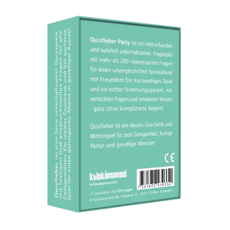 Kylskapspoesi Spiel “Pocket Game Quizfieber - Party” | Kylskapspoesi