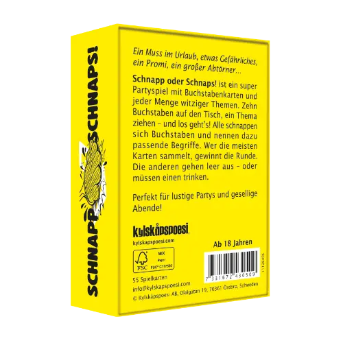 Kylskapspoesi Spiel “Pocket Game Schnapp oder Schnaps” | Kylskapspoesi