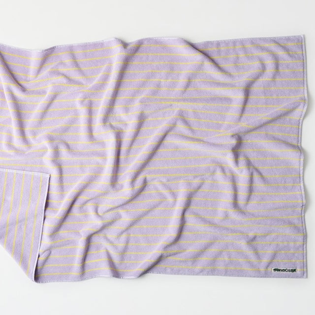BONGUSTA Badelaken “Naram Lilac & Neon Yellow” 100x150 cm | BONGUSTA