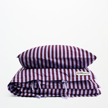 BONGUSTA Bettwäsche-Set “Wine & Lavender Blue” 140×200cm + 80×80cm | BONGUSTA