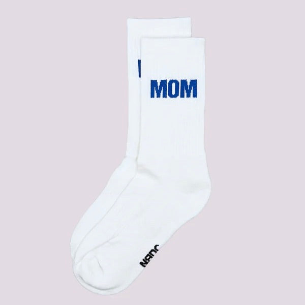 NO BAD DAYS CLUB Socken “Mom” Blau | Mama-Stil in Blau | NO BAD DAYS CLUB