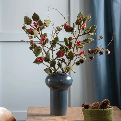 Gry & Sif Filz-Zweig “Holly Branch Big” | Weihnachtsdeko | Gry & Sif