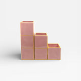 Table Machine Vase “Double Tile” Pink & Yellow | Modernes Statement | Table Machine