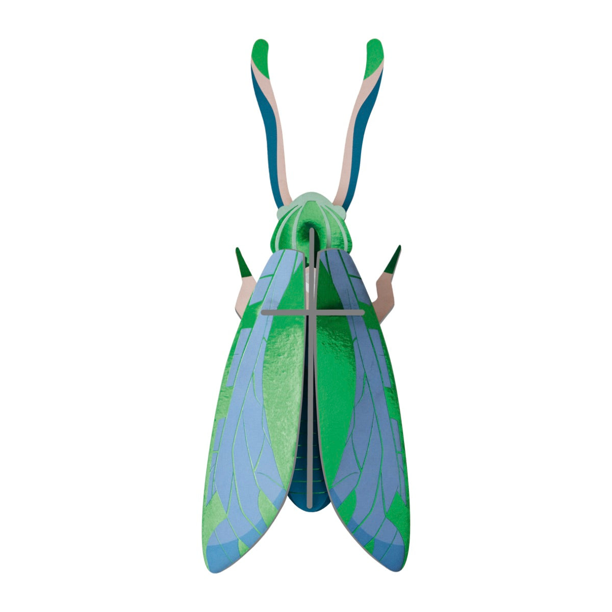 studio ROOF Wanddeko “Jade Grasshopper” | 3D Insekten Design | Studio Roof