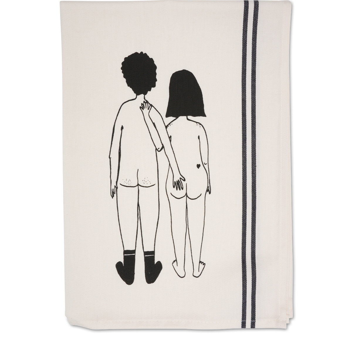 helen b Geschirrtuch helen b "Naked Couple Back" | 100% Baumwolle | mit Illustrationen von Helen Blanchaert