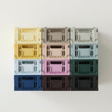 HAY Faltbox „Colour Crate Mini Light Yellow“ | 2er-Set in Pastellgelb | HAY