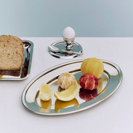HAY Tablett „Essential Steel Oval Dish Large“ | Minimalistisch | HAY