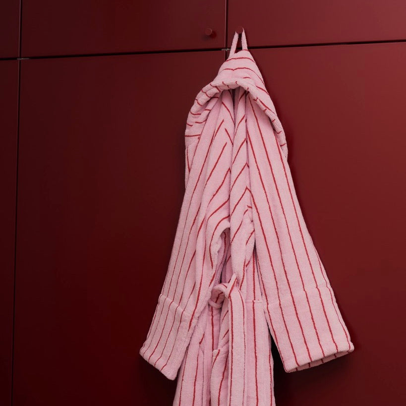 BONGUSTA Bademantel „Naram Baby Pink & Sky Patrol Red“ (L/XL) | BONGUSTA | Komfortabler Bademantel