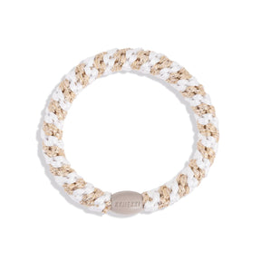Kknekki Haargummi “White-Beige glitter stripe” | Kknekki