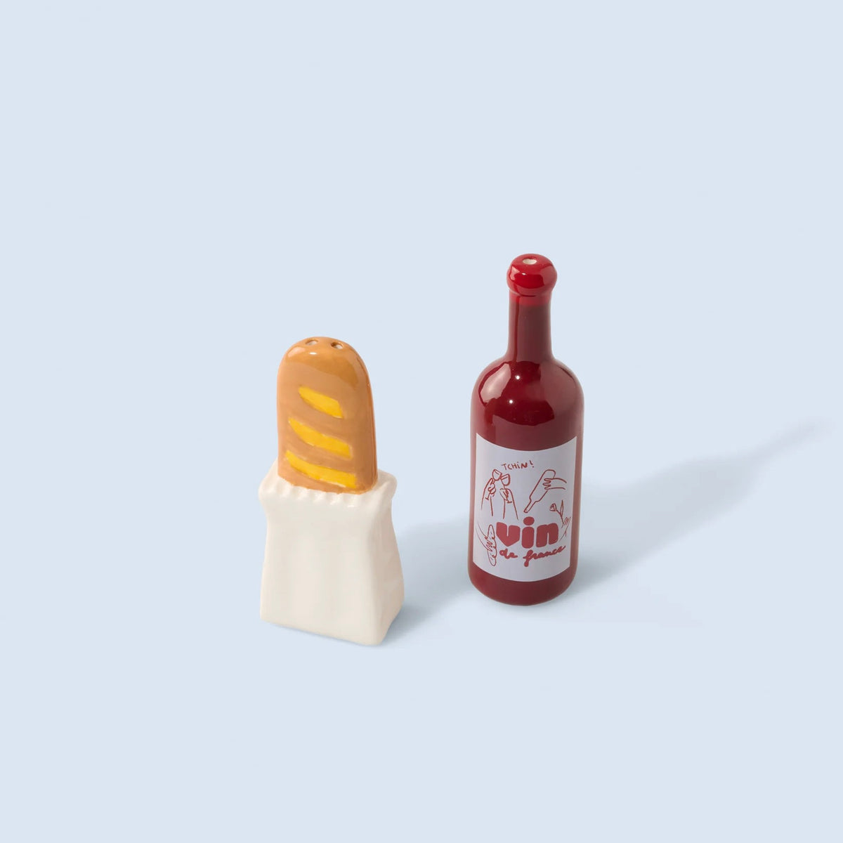 Fluid Market Salz- & Pfefferstreuer Fluid Market “Baguette & Wein” | Originelles Duo