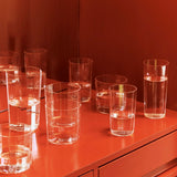 HAY Glas „Angle Glass Medium 10 cm“ | 4er Set | Kompakt & schlicht | HAY
