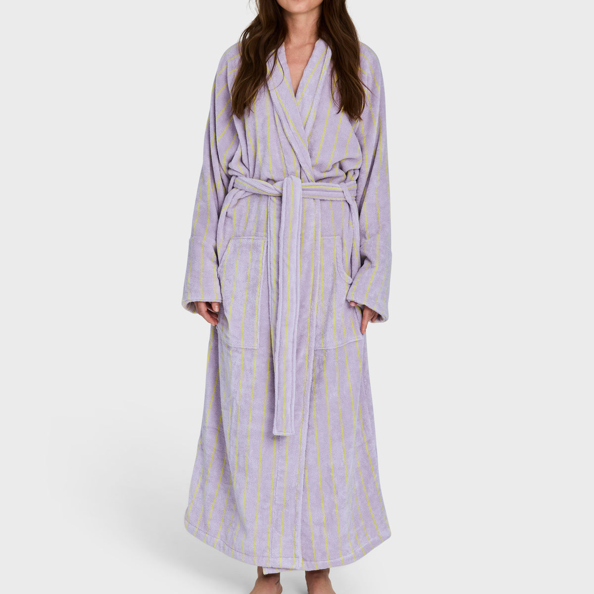 BONGUSTA Bademantel “Naram Lilac & Neon Yellow” S/M | BONGUSTA